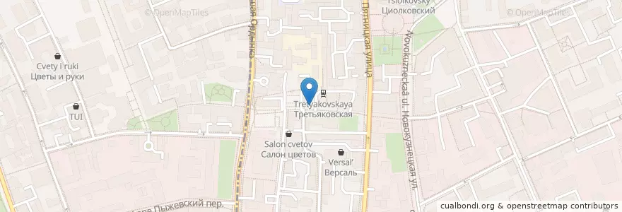 Mapa de ubicacion de Бургер Кинг en Rússia, Distrito Federal Central, Москва, Центральный Административный Округ, Район Замоскворечье.