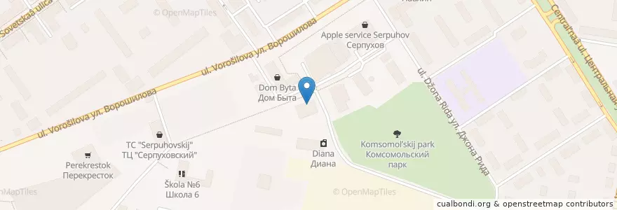 Mapa de ubicacion de Портал en 俄罗斯/俄羅斯, Центральный Федеральный Округ, 莫斯科州, Городской Округ Серпухов.