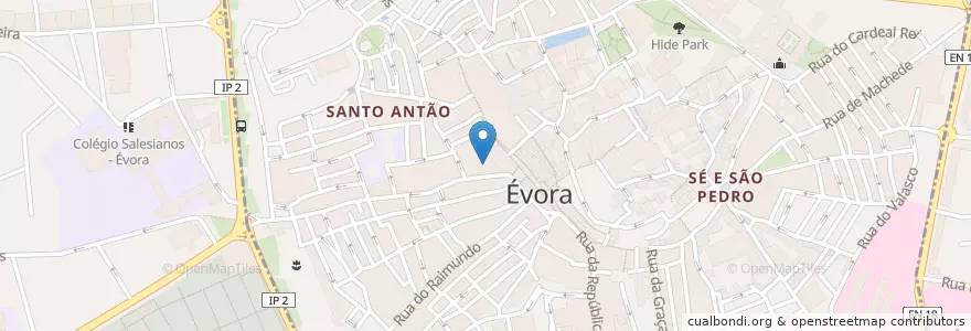 Mapa de ubicacion de Art Cafe en Portugal, Alentejo, Alentejo Central, Évora, Évora, Bacelo E Senhora Da Saúde, Évora.