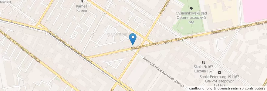 Mapa de ubicacion de Библиотека имени Н. А. Некрасова en Russie, District Fédéral Du Nord-Ouest, Oblast De Léningrad, Saint-Pétersbourg, Центральный Район.