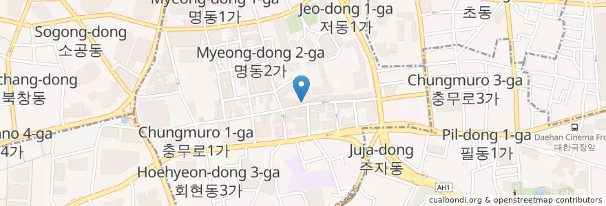 Mapa de ubicacion de 고궁 – 명동점 en Südkorea, Seoul, 중구, 명동.