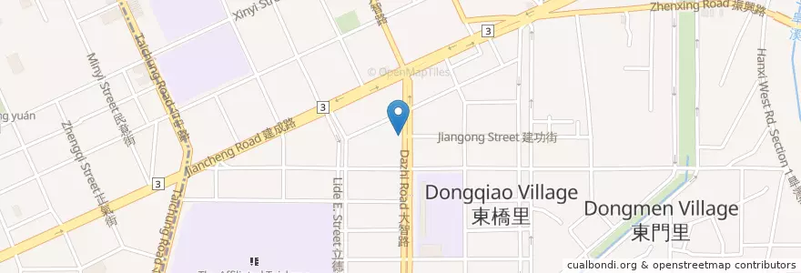 Mapa de ubicacion de 阿月牛肉麵 en Taiwan, 臺中市, 東區.
