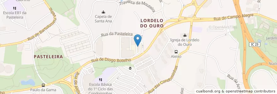 Mapa de ubicacion de KFC en Portugal, Nord, Área Metropolitana Do Porto, Porto, Porto, Lordelo Do Ouro E Massarelos.
