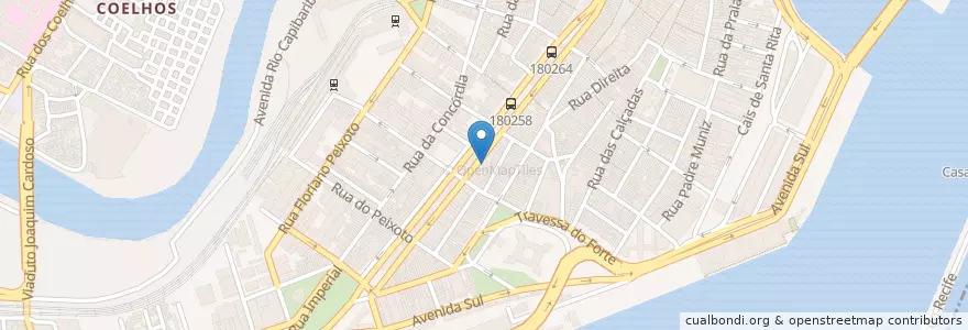 Mapa de ubicacion de Cine Club en Бразилия, Северо-Восточный Регион, Пернамбуку, Região Geográgica Imediata Do Recife, Região Geográfica Intermediária Do Recife, Região Metropolitana Do Recife, Ресифи.