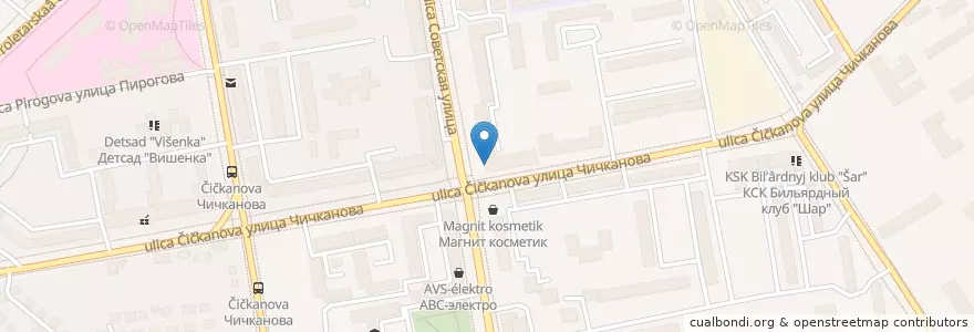 Mapa de ubicacion de Пекарня Хлебница en Russland, Föderationskreis Zentralrussland, Oblast Tambow, Тамбовский Район, Городской Округ Тамбов.