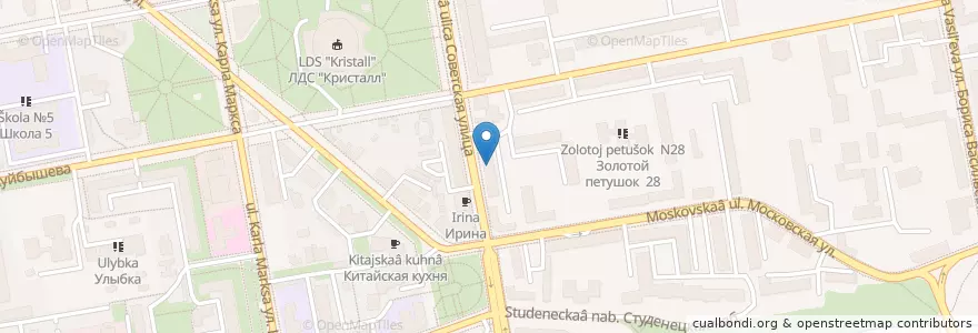 Mapa de ubicacion de Пекарня Хлебница en Rusia, Distrito Federal Central, Óblast De Tambov, Тамбовский Район, Городской Округ Тамбов.