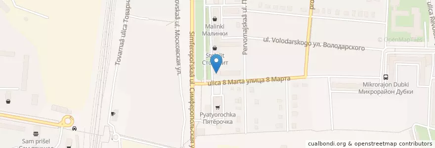 Mapa de ubicacion de ООО "ФК "Доктор Филин" en Russia, Central Federal District, Moscow Oblast, Podolsk Urban Okrug.