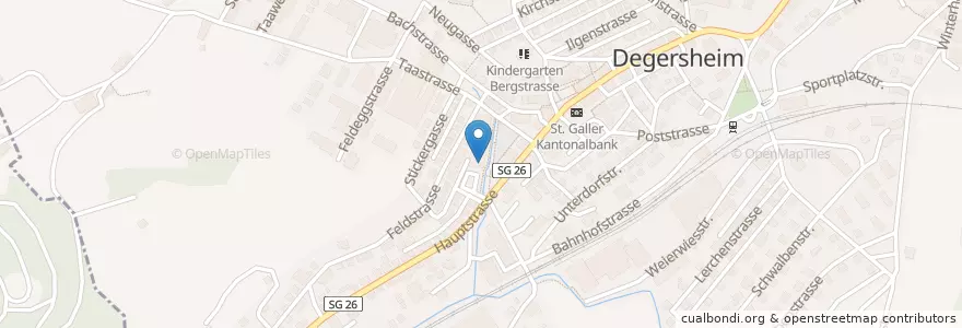 Mapa de ubicacion de Tegersche Kebap en 瑞士, Sankt Gallen, Wahlkreis Wil, Degersheim.