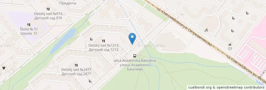 Mapa de ubicacion de Сбербанк en Rusia, Distrito Federal Central, Москва, Юго-Западный Административный Округ, Район Тёплый Стан.