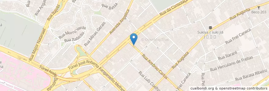 Mapa de ubicacion de Estação Consolação en Brezilya, Güneydoğu Bölgesi, Сан Паулу, Região Geográfica Intermediária De São Paulo, Região Metropolitana De São Paulo, Região Imediata De São Paulo, Сан Паулу.