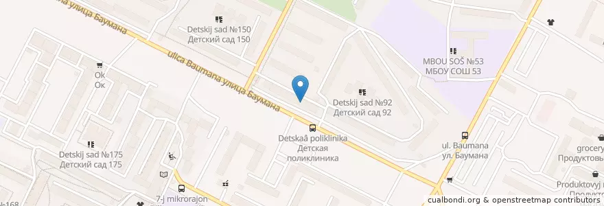 Mapa de ubicacion de Детская поликлиника Городской клинической больницы № 8 en Russland, Föderationskreis Sibirien, Oblast Irkutsk, Городской Округ Иркутск.