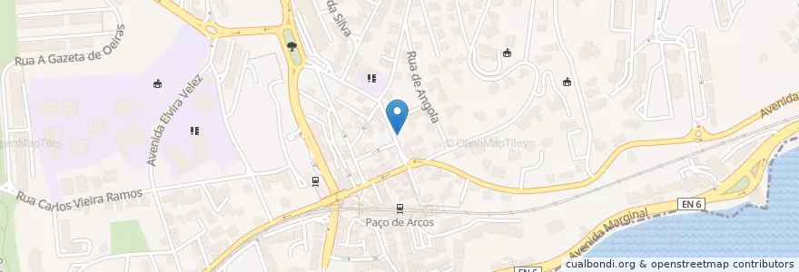 Mapa de ubicacion de Queques  da Linha en Portugal, Área Metropolitana De Lisboa, Lisbon, Grande Lisboa, Oeiras, Oeiras E São Julião Da Barra, Paço De Arcos E Caxias.