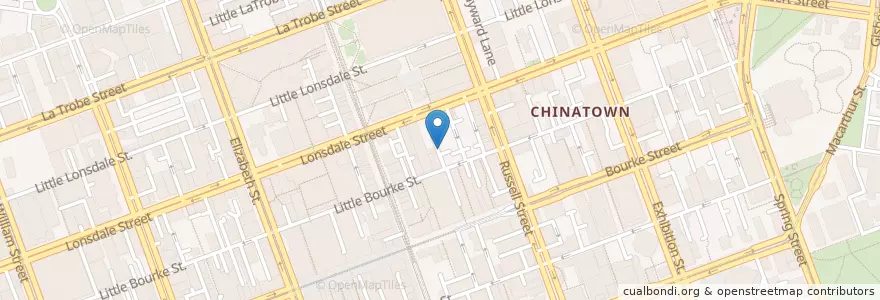 Mapa de ubicacion de Heyday Hong Kong Cafe en Avustralya, Victoria, City Of Melbourne.