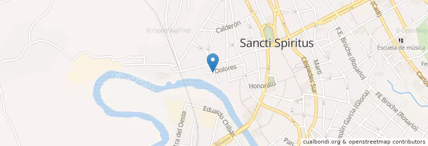 Mapa de ubicacion de Restaurante los 500 años en 쿠바, Sancti Spiritus, Sancti Spiritus, Ciudad De Sancti Spiritus.