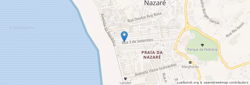 Mapa de ubicacion de Restaurante Remo en Portugal, Mitte, Leiria, West, Nazaré, Nazaré.