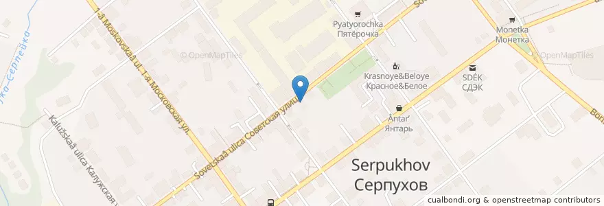 Mapa de ubicacion de Дом ветеранов en Rusia, Distrito Federal Central, Óblast De Moscú, Городской Округ Серпухов.