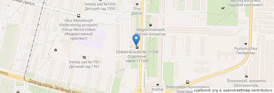 Mapa de ubicacion de Почта-Банк en 俄罗斯/俄羅斯, Центральный Федеральный Округ, Москва, Восточный Административный Округ.