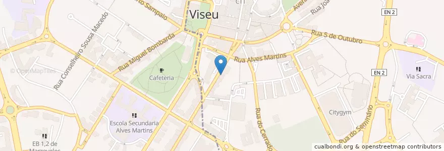 Mapa de ubicacion de A Bifaninha en Portugal, Centro, Viseu, Viseu Dão-Lafões, Viseu, União Das Freguesias De Viseu.