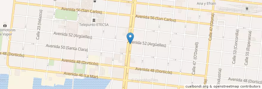 Mapa de ubicacion de Cafeteria Los Minions en Cuba, Cienfuegos, Cienfuegos, Ciudad De Cienfuegos.