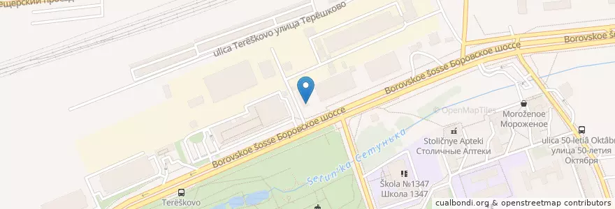 Mapa de ubicacion de Хинкальная en Russia, Distretto Federale Centrale, Москва, Западный Административный Округ, Район Солнцево.