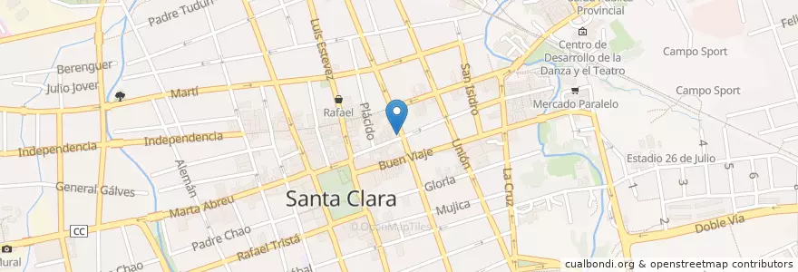 Mapa de ubicacion de El Paraito en کوبا, Villa Clara, Santa Clara, Ciudad De Santa Clara.