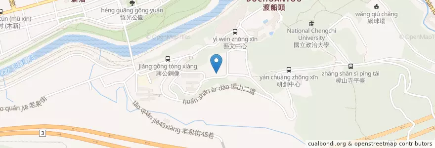 Mapa de ubicacion de 安九食堂 en تايوان, تايبيه الجديدة, تايبيه, 文山區.