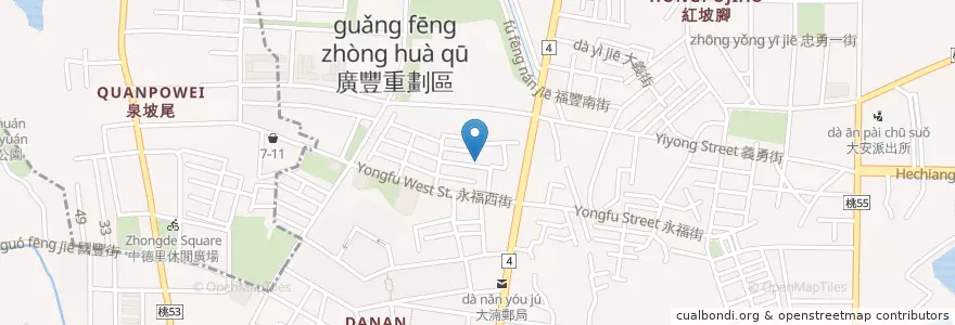 Mapa de ubicacion de 福安宮 en 臺灣, 桃園市, 八德區.