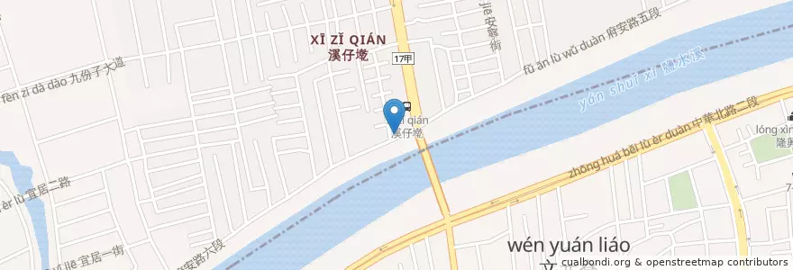 Mapa de ubicacion de 府安排骨飯 en 臺灣, 臺南市, 安南區.