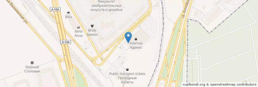 Mapa de ubicacion de ВТБ en Russia, Distretto Federale Centrale, Москва, Северный Административный Округ, Район Марфино, Тимирязевский Район.