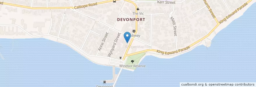 Mapa de ubicacion de Devonport Pharmacy en Nieuw-Zeeland, Auckland, Devonport-Takapuna.