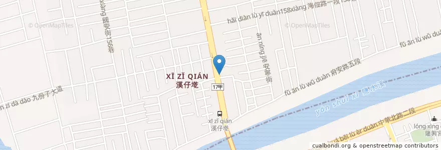 Mapa de ubicacion de 蔡添祥耳鼻喉科 en Тайвань, Тайнань, 安南區.