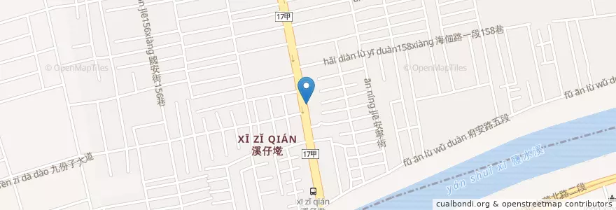 Mapa de ubicacion de 台灣鮮魚湯 en 臺灣, 臺南市, 安南區.