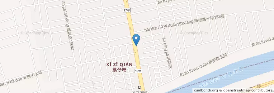 Mapa de ubicacion de 香香燒鴨莊 en تایوان, 臺南市, 安南區.