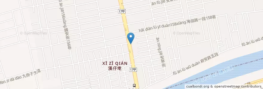 Mapa de ubicacion de 老鄭魚皮湯 en 臺灣, 臺南市, 安南區.