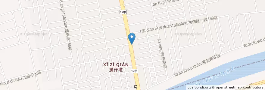 Mapa de ubicacion de 福林便當 en 臺灣, 臺南市, 安南區.
