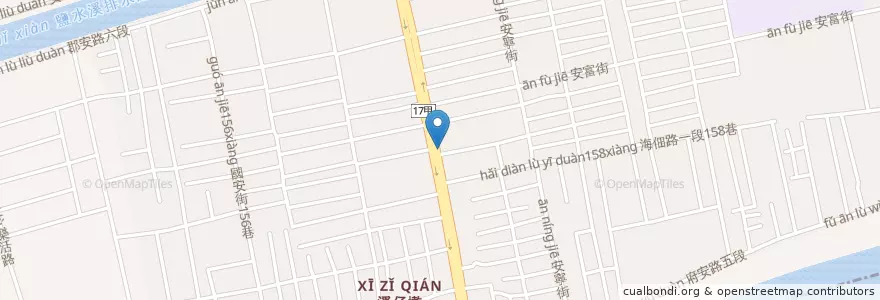 Mapa de ubicacion de 爭鮮迴轉壽司 en 台湾, 台南市, 安南区.
