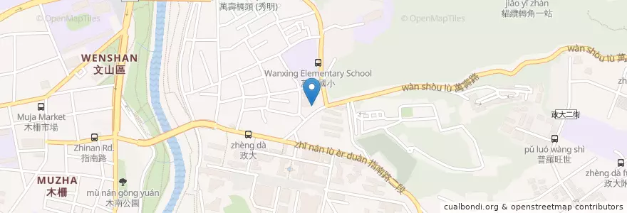 Mapa de ubicacion de Subway en تايوان, تايبيه الجديدة, تايبيه, 文山區.