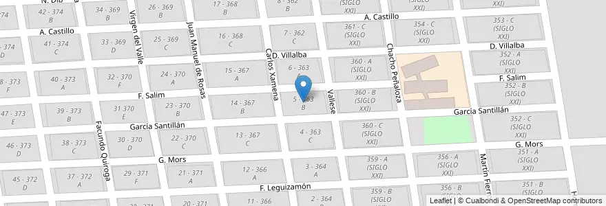 Mapa de ubicacion de 5 - 363 B en الأرجنتين, Salta, Capital, Municipio De Salta, Salta.