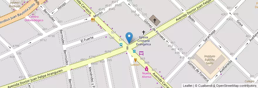 Mapa de ubicacion de 5 Esquinas, Velez Sarsfield en アルゼンチン, Ciudad Autónoma De Buenos Aires, ブエノスアイレス, Comuna 10.