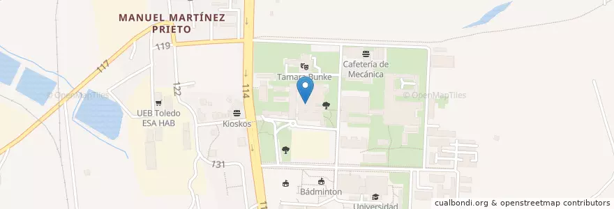 Mapa de ubicacion de Cafetería "El Hueco" en 古巴, La Habana, Marianao.