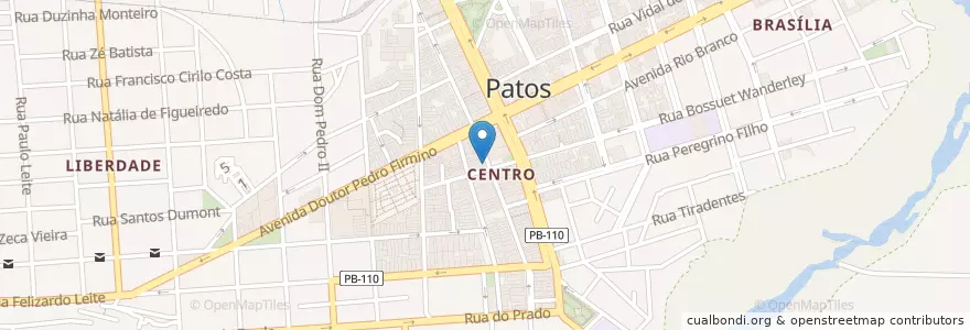 Mapa de ubicacion de DrogaCenter en Brazil, Severovýchodní Region, Paraíba, Região Metropolitana De Patos, Região Geográfica Intermediária De Patos, Região Geográfica Imediata De Patos, Patos.