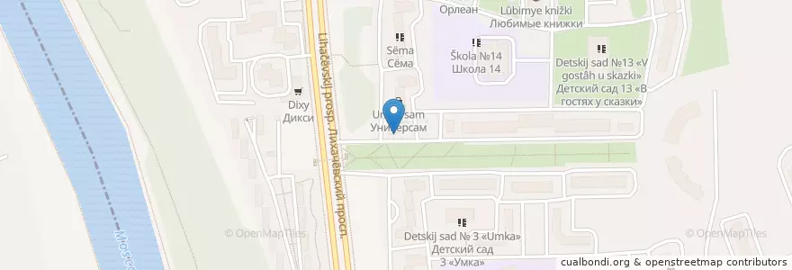 Mapa de ubicacion de Элекснет en Россия, Центральный Федеральный Округ, Московская Область, Городской Округ Долгопрудный.