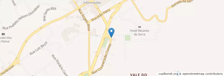 Mapa de ubicacion de Chateau de La Fondue en 巴西, 南部, 南里奥格兰德, Região Geográfica Imediata De Caxias Do Sul, Região Geográfica Intermediária De Caxias Do Sul, Gramado.