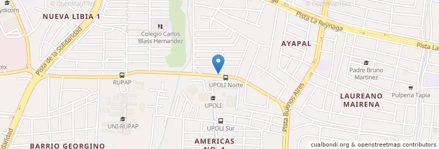Mapa de ubicacion de Guapollón en Nikaragua, Departamento De Managua, Managua (Municipio).