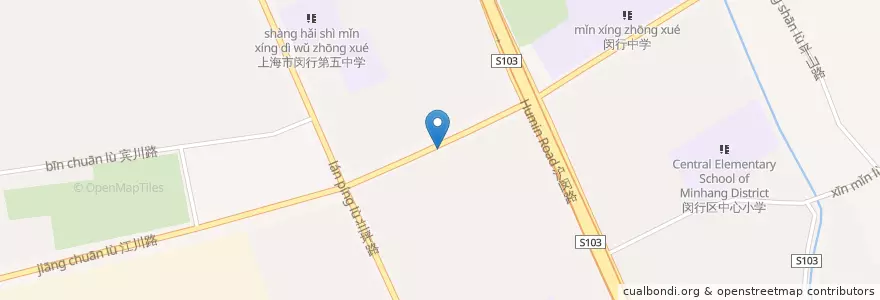 Mapa de ubicacion de 中国银行BOC en China, Shanghai, 闵行区.