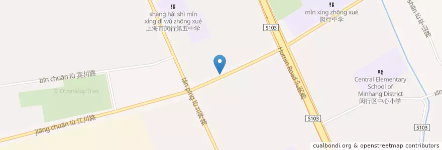 Mapa de ubicacion de 安德大药房 en الصين, شانغهاي, 闵行区.