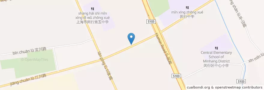 Mapa de ubicacion de 浦发银行SPDB en China, Xangai, 闵行区.