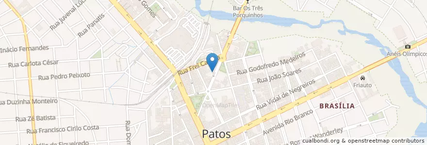 Mapa de ubicacion de Spetto's & Petiscaria en ブラジル, 北東部地域, パライバ, Região Metropolitana De Patos, Região Geográfica Intermediária De Patos, Região Geográfica Imediata De Patos, Patos.