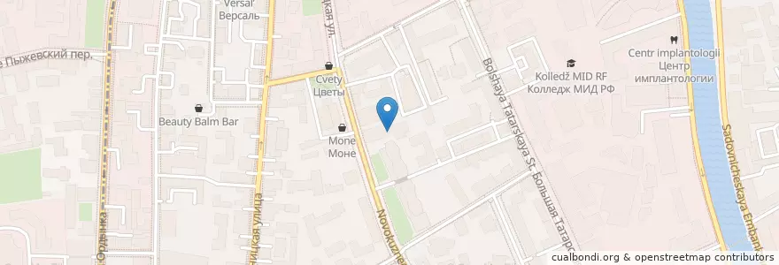 Mapa de ubicacion de Папа Джонс en Rusia, Distrito Federal Central, Москва, Distrito Administrativo Central, Район Замоскворечье.