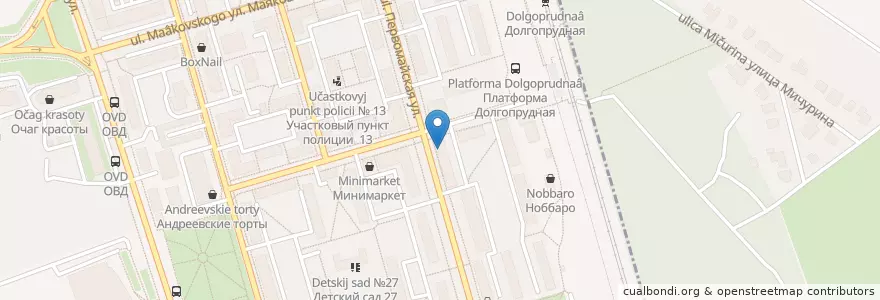 Mapa de ubicacion de Суши Тайм Гранд en Rusia, Distrito Federal Central, Óblast De Moscú, Городской Округ Долгопрудный.
